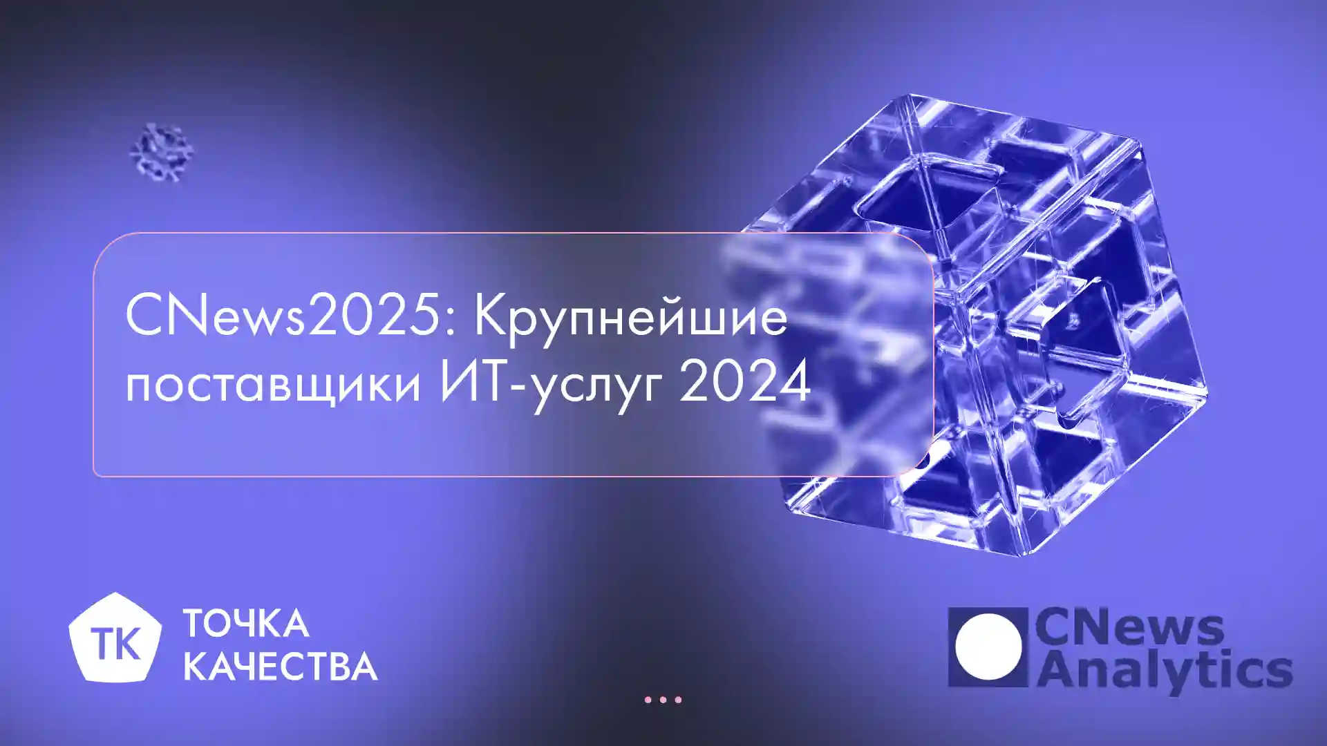 «Точка качества» вошла в число крупнейших поставщиков ИТ-услуг в 2024 году