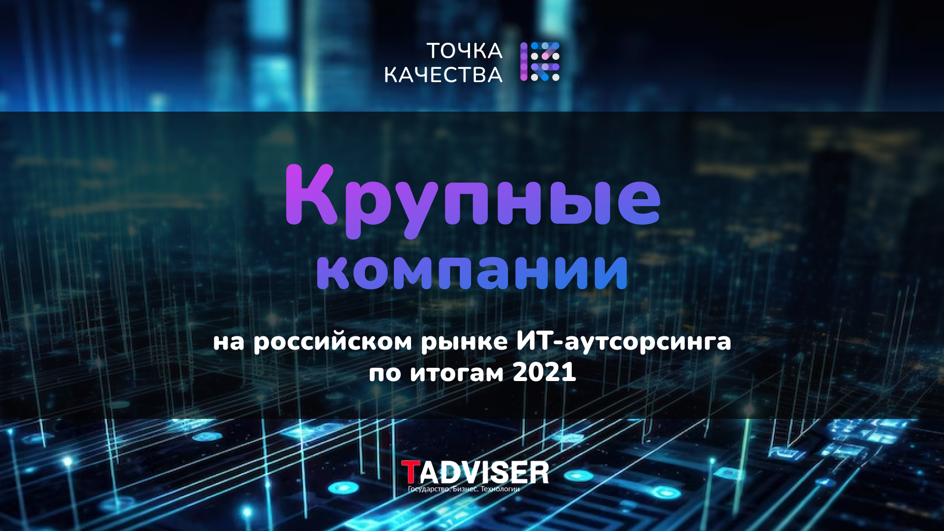 «Точка качества» в рейтинге крупнейших компаний на российском рынке ИТ-аутсорсинга от Tadviser