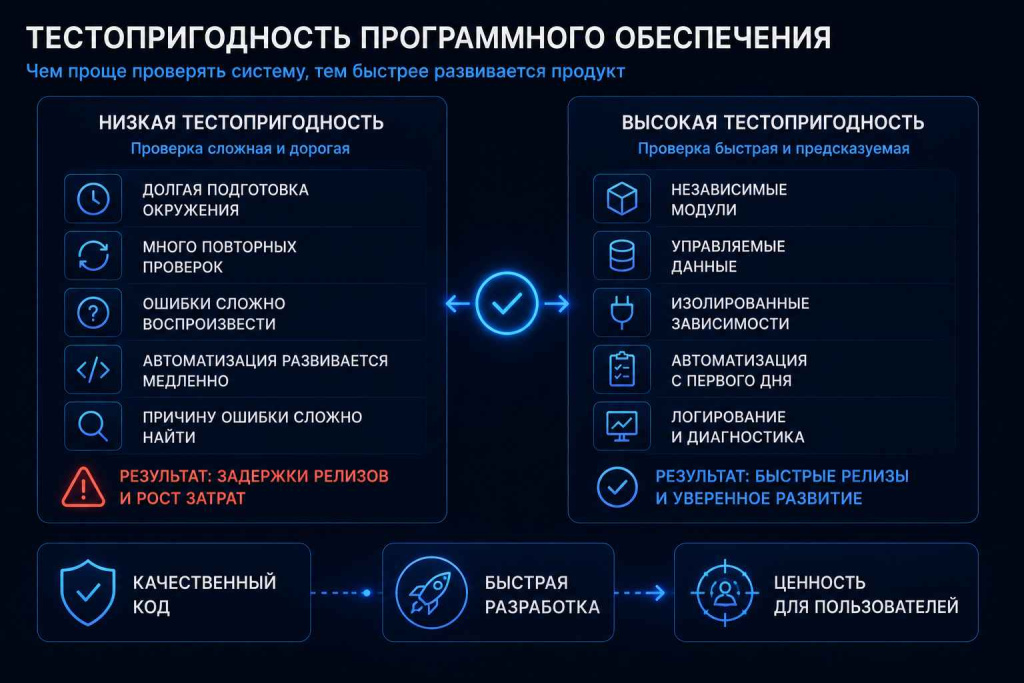Тестопригодность программного обеспечения: сравнение низкой и высокой тестопригодности системы