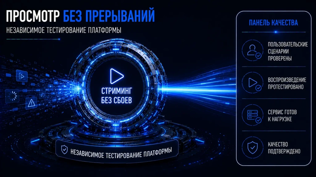 Независимое тестирование онлайн-кинотеатра, проверка пользовательских сценариев, качества потокового видео и готовности стриминговой платформы к высокой нагрузке